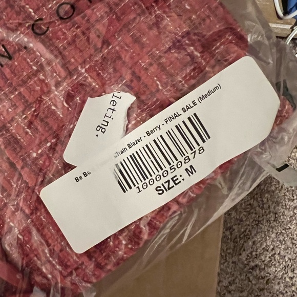 NWT A Peach Be Bold Tweed Chain Blazer - Picture 10 of 11